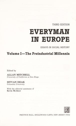 Everyman in Europe : essays in social history