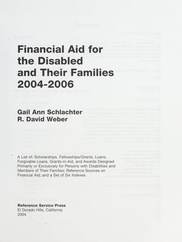 Financial aid for the disabled and their families, 2004-2006