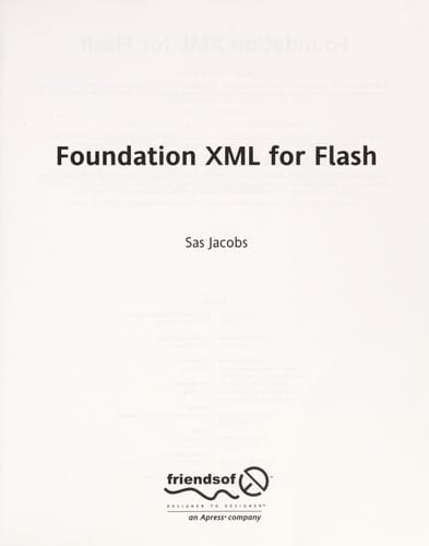 Foundation XML for Flash [electronic resource]