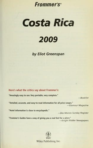 Frommer's Costa Rica 2009