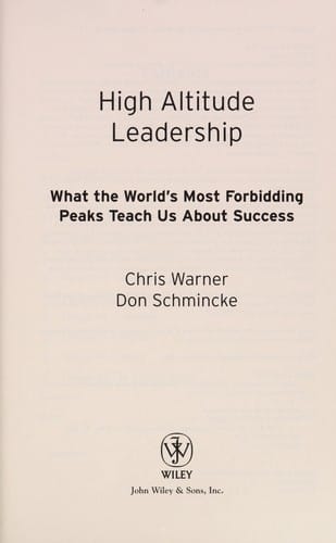 High altitude leadership