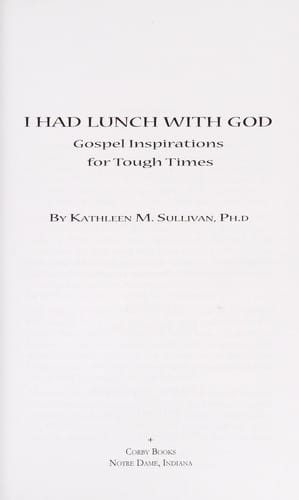 I had lunch with God