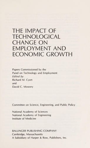 The impact of technological change on employment and economic growth