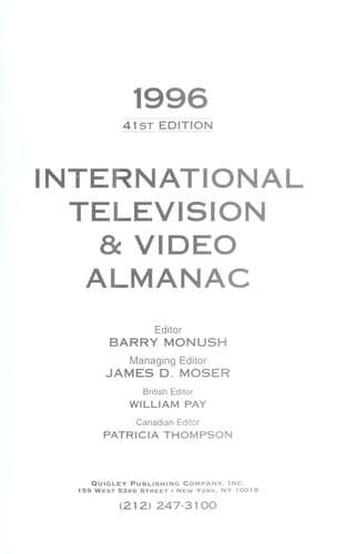International television & video almanac, 1996