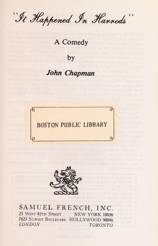 "It happened in Harrods"