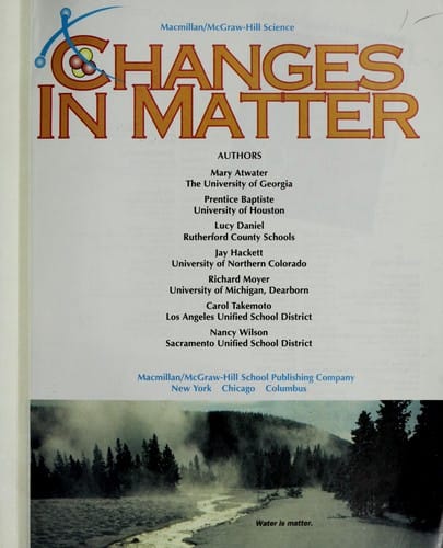 Changes in matter