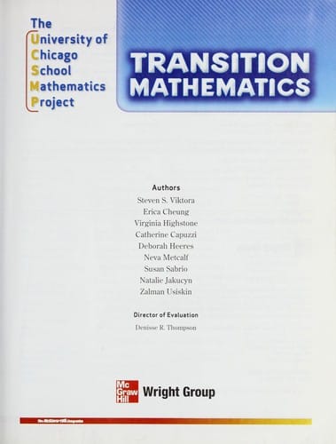 Transition mathematics