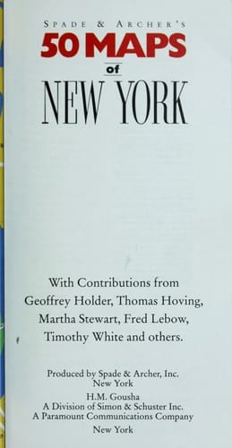 Spade & Archer's 50 maps of New York