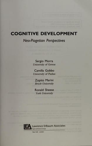 Cognitive development : neo-Piagetian perspectives
