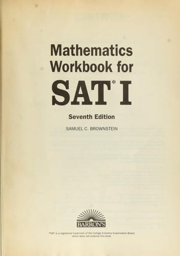 Mathematics workbook for SAT I