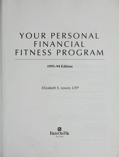Your personal financial fitness program