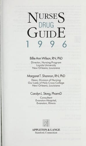 Nurses drug guide, 1996