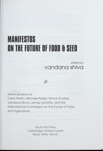 Manifestos on the future of food & seed