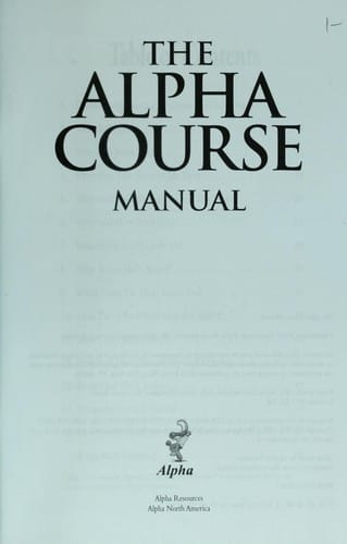 The Alpha course manual