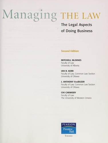Managing the law