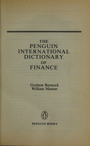The Penguin international dictionary of finance