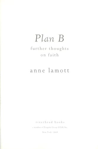 Plan B further thoughts on faith