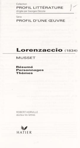 Lorenzaccio (1834), Musset