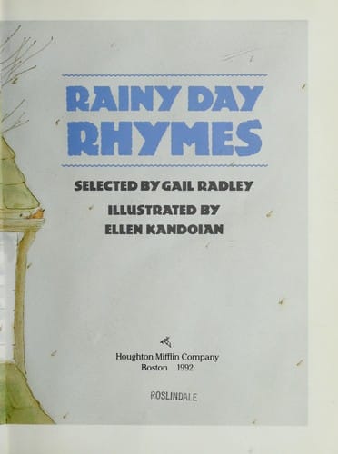 Rainy day rhymes