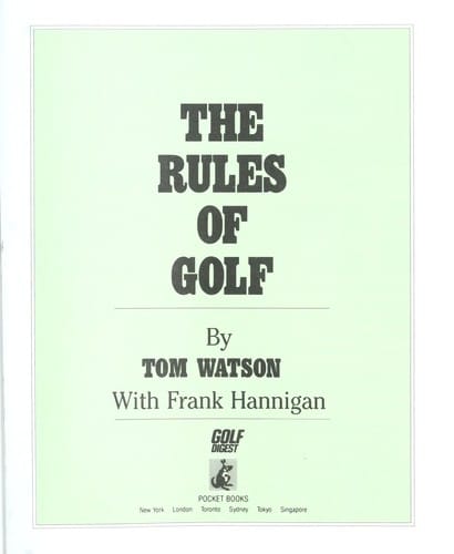 The rules of golf