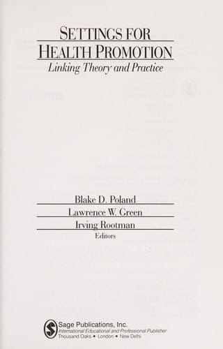 Settings for health promotion