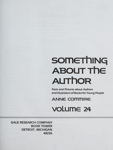 Something About the Author - Volume 24