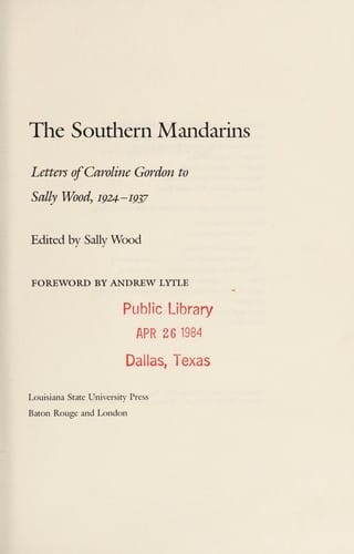 The Southern mandarins