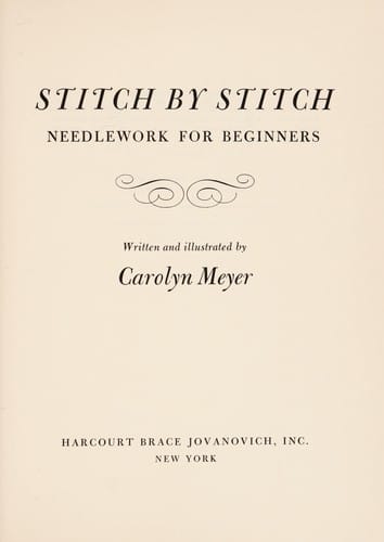 Stitch by stitch needlework for beginners