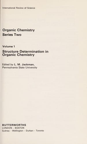 Structure determination in organic chemistry