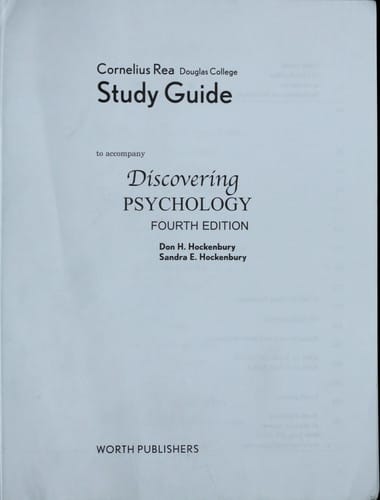 Study guide to accompany Discovering psychology