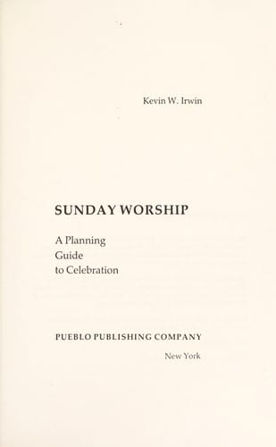 Sunday worship, a planning guide to celebration