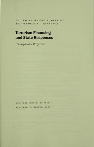 Terrorism financing and state responses : a comparative perspective