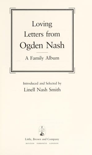 Loving letters from Ogden Nash