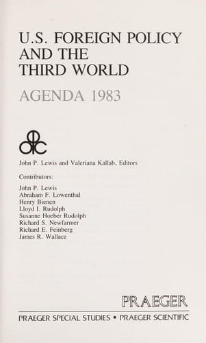 U.S. foreign policy and the Third World--agenda 1983