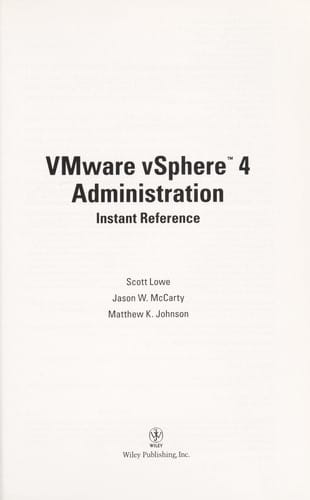 VMware vSphere 4 administration