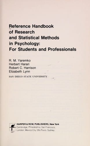 Reference handbook of research and statistical methods in psychology