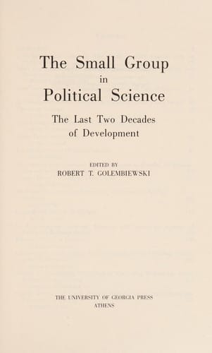 The Small group in political science