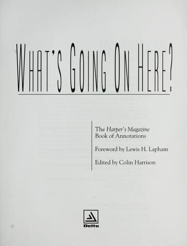 What's going on here?