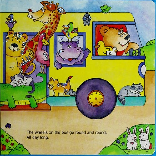 The wheels on the bus : a glittery nursery rhyme book!