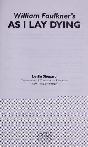 William Faulkner's As I lay dying