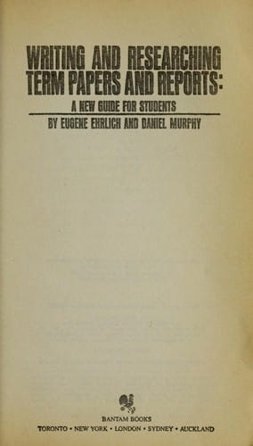 Writing and researching term papers and reports : a new guide for students