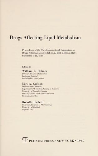 Pharmacological Control of Lipid Metabolism