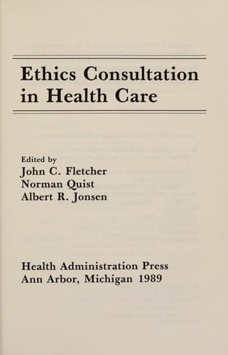 Ethics consultation in health care