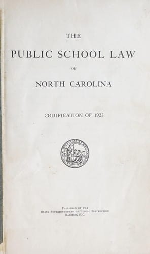 The public school law of North Carolina