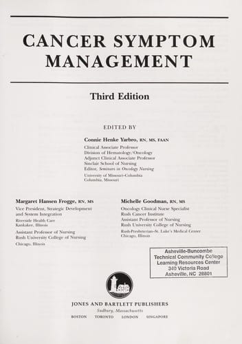 Cancer symptom management