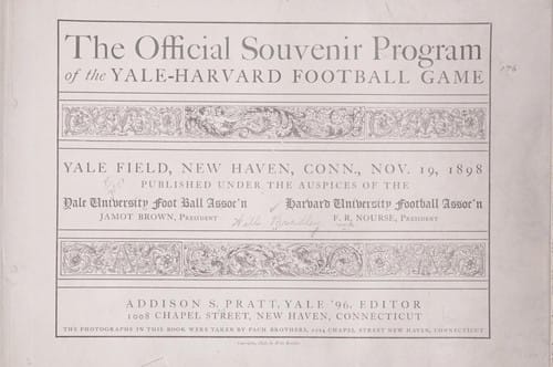 The official souvenir program of the Yale-Harvard football game