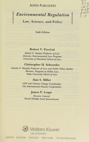 Environmental regulation