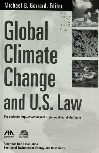 Global climate change and U.S. law