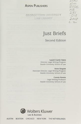 Just Briefs (Legal Research and Writing)
