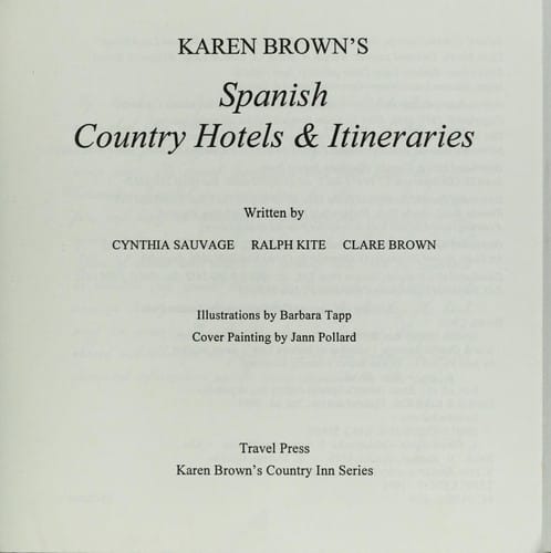 Karen Brown's Spanish country inns & itineraries
